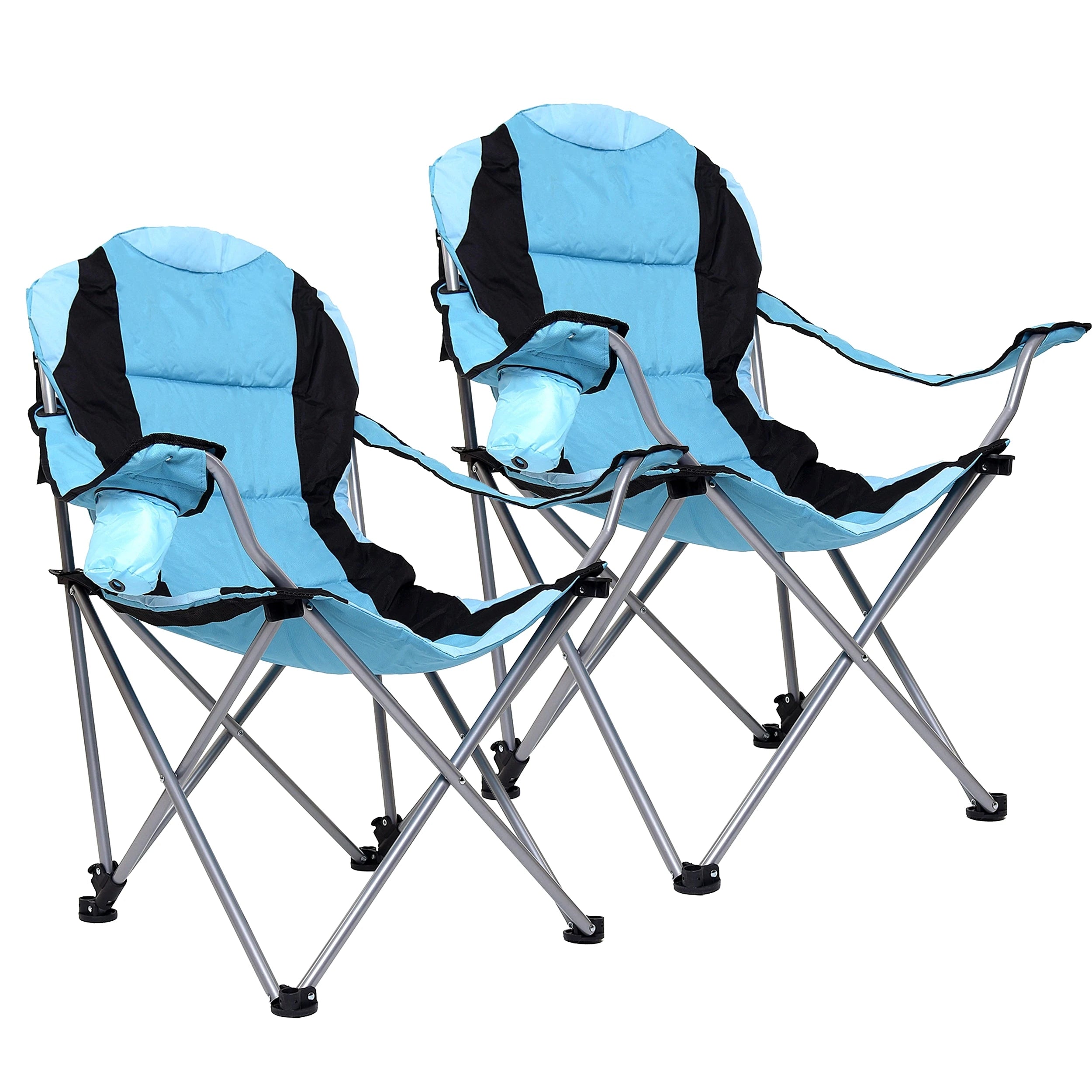 campingstühle Set of 2 padded camping chairs with cup holder and carry – Netsportique