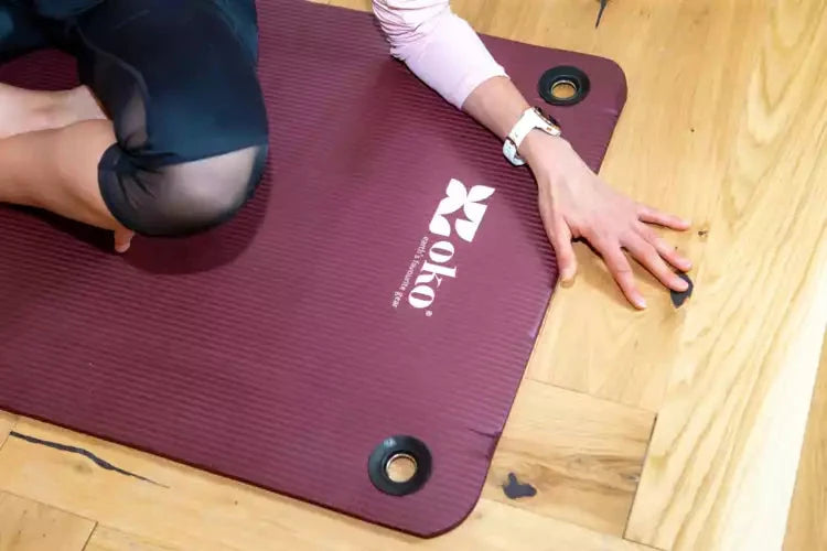 Umweltfreundliche Yogamatte (mit Ösen) - 1.5cm dick