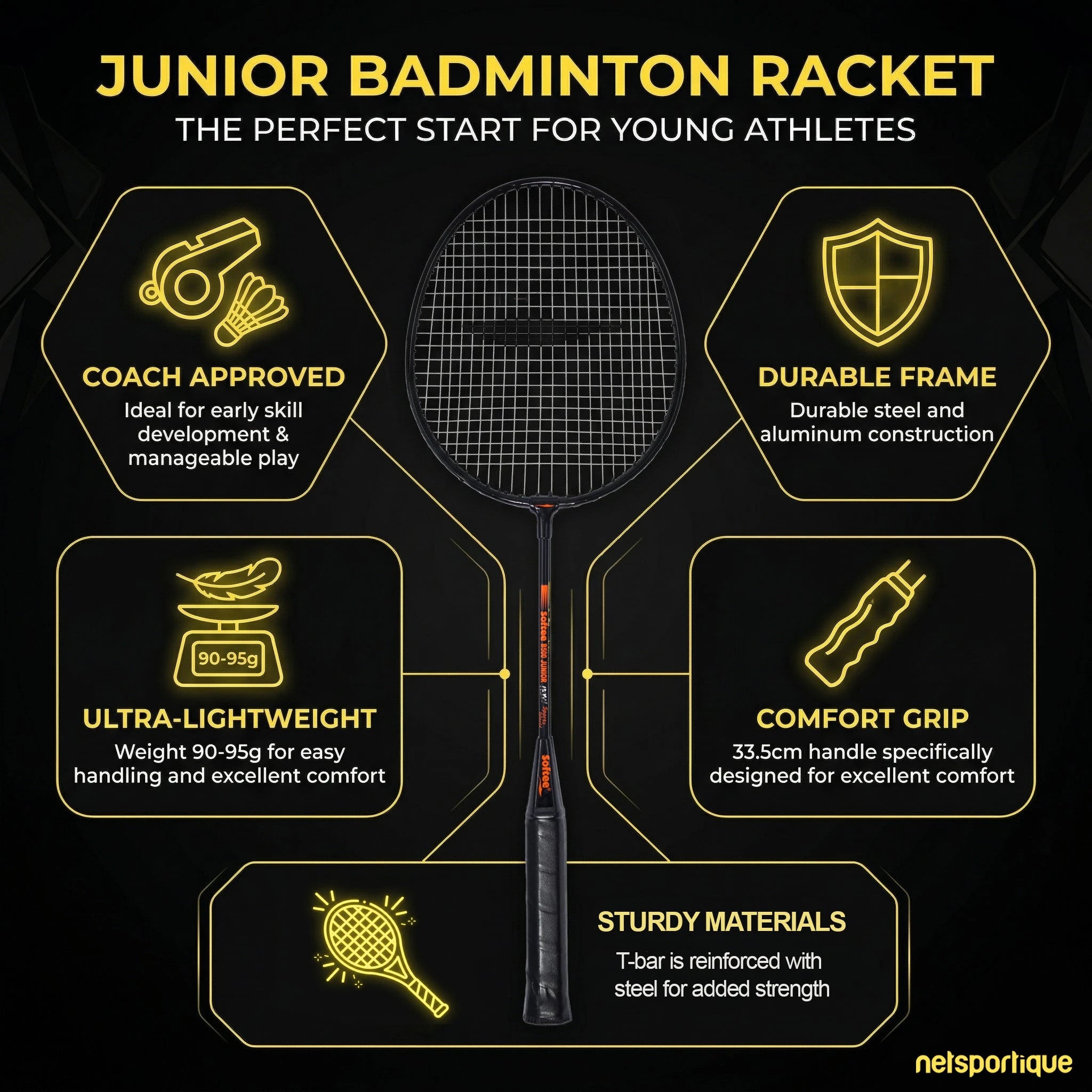 Badmintonschläger für Junioren - Ideal für Fortschritte