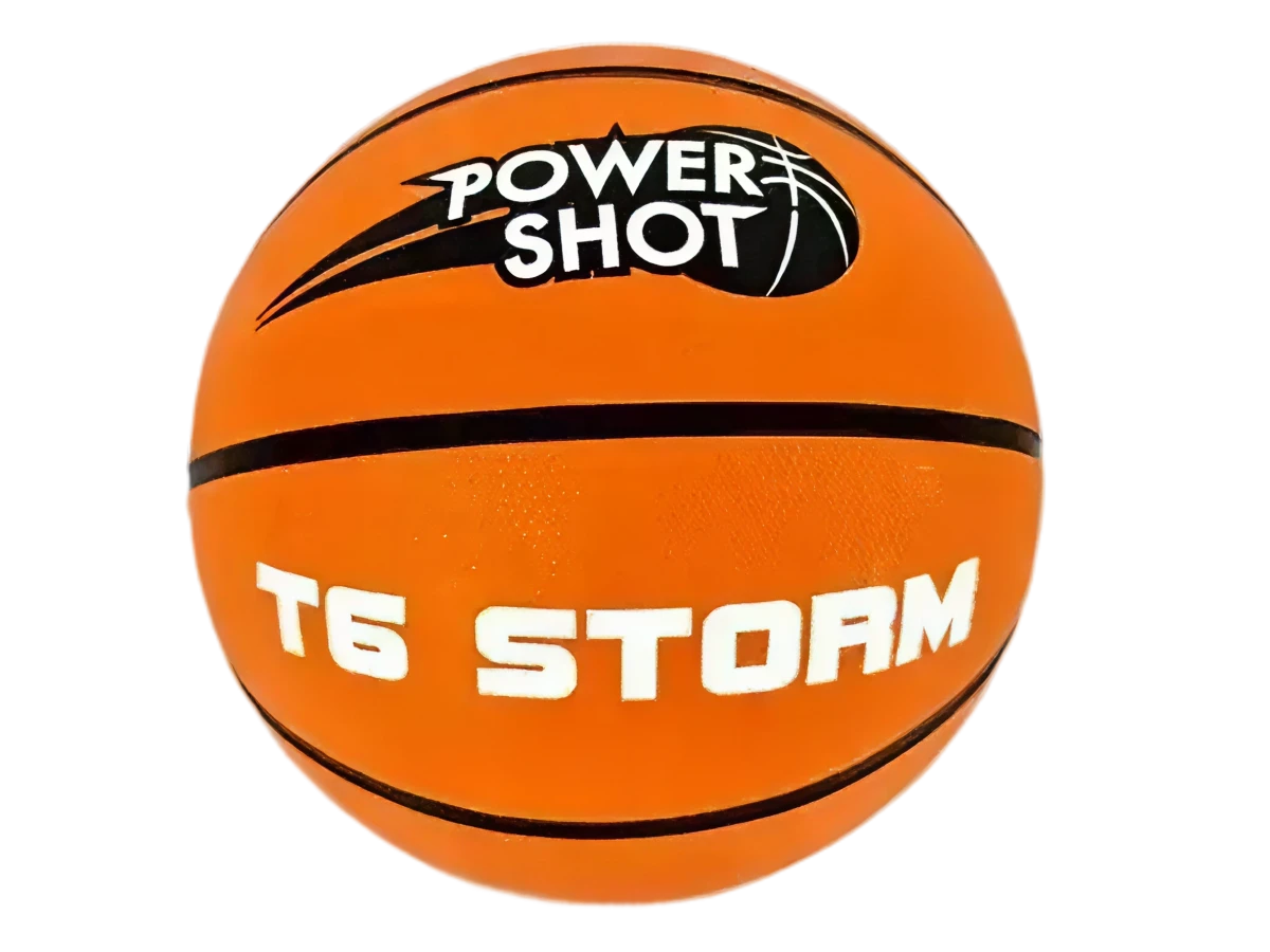 Set of 5 basketballs size 6 with free pump and storage bag Powershot
