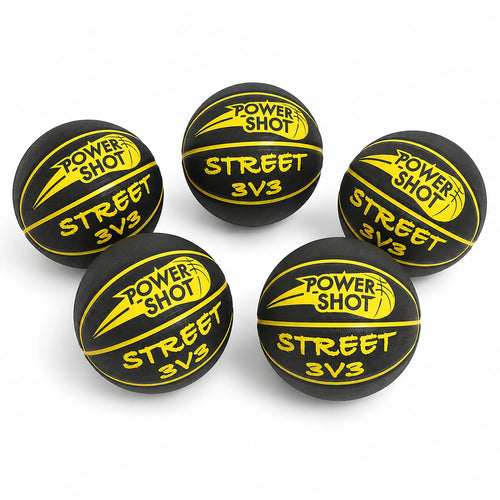 Set aus 5 Basketbällen Street 3v3 - Ballpumpe und Aufbewahrungstasche GRATIS!