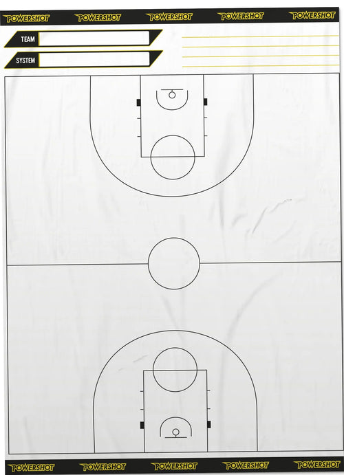 Rolle taktische Basketballfolien - Ganzes Spielfeld