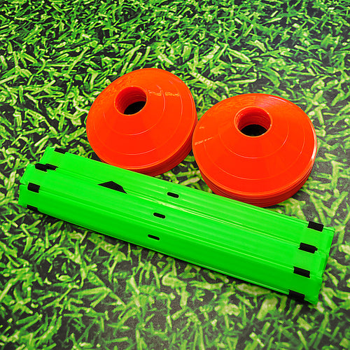 Agility-Kit: 4-Meter-Leiter + 50 Kegel
