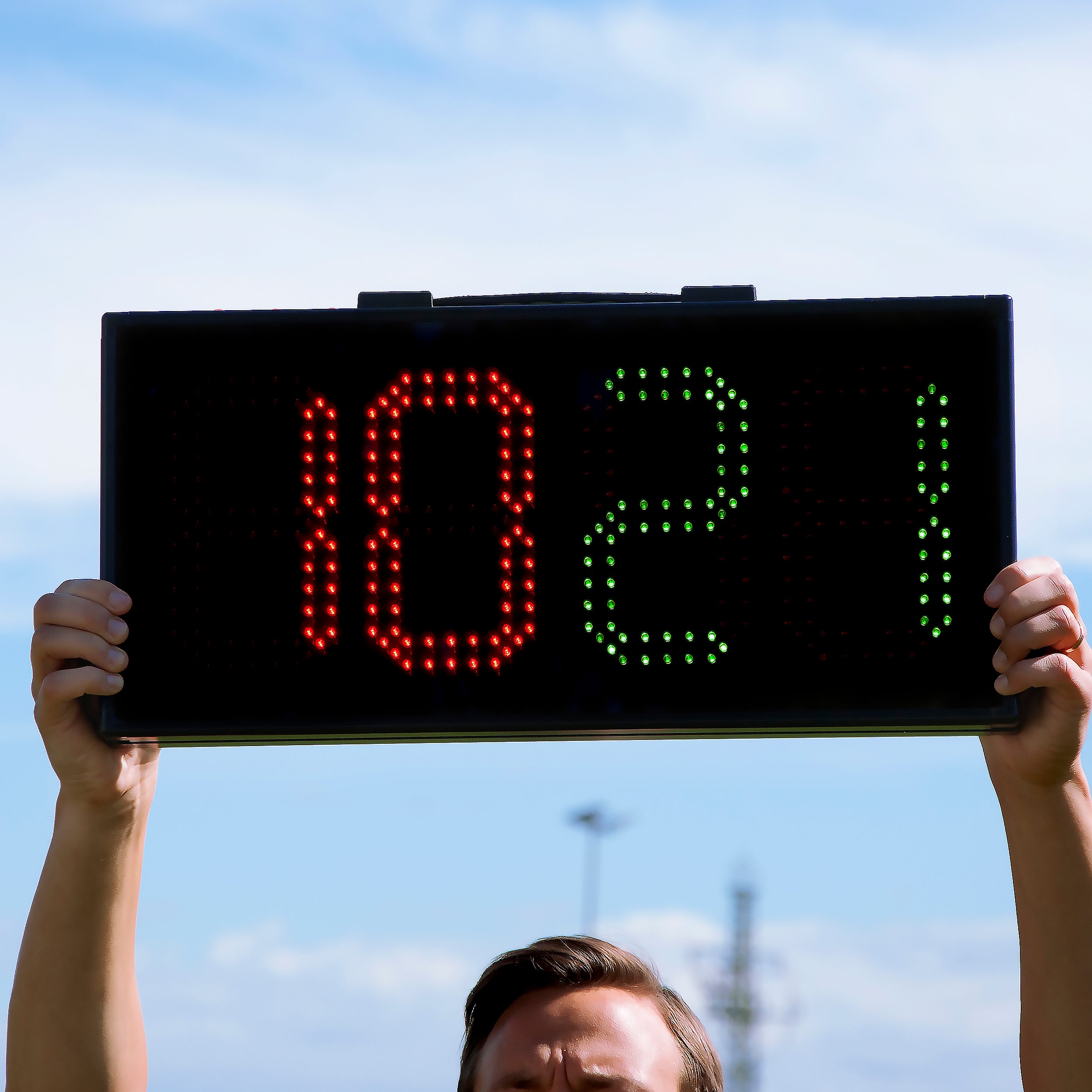 Elektronische Spielerwechseltafel