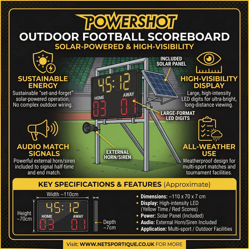 Innovative Outdoor-Fußball-Anzeigetafel – 110 cm x 70 cm x 7 cm