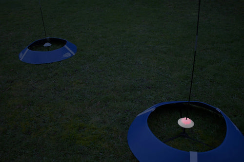 Set aus 3 FOOT GOLF-Zielen mit leuchtenden Zielen