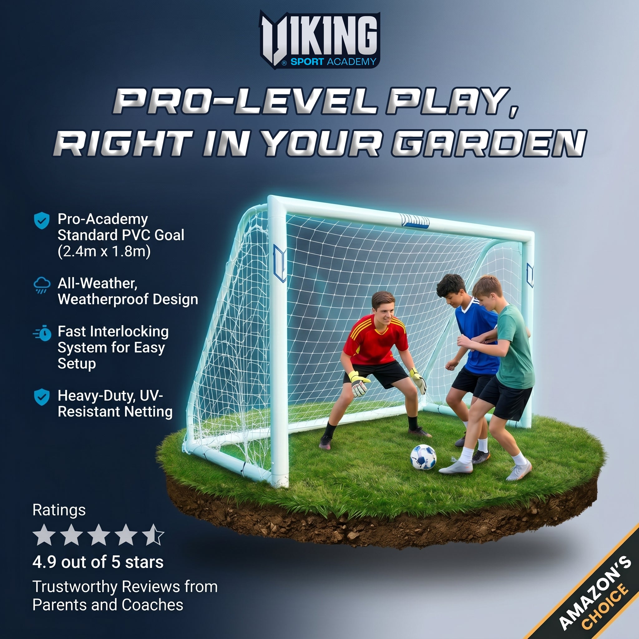 Netsportique Gartentor - 2,4 m x 1,8 m