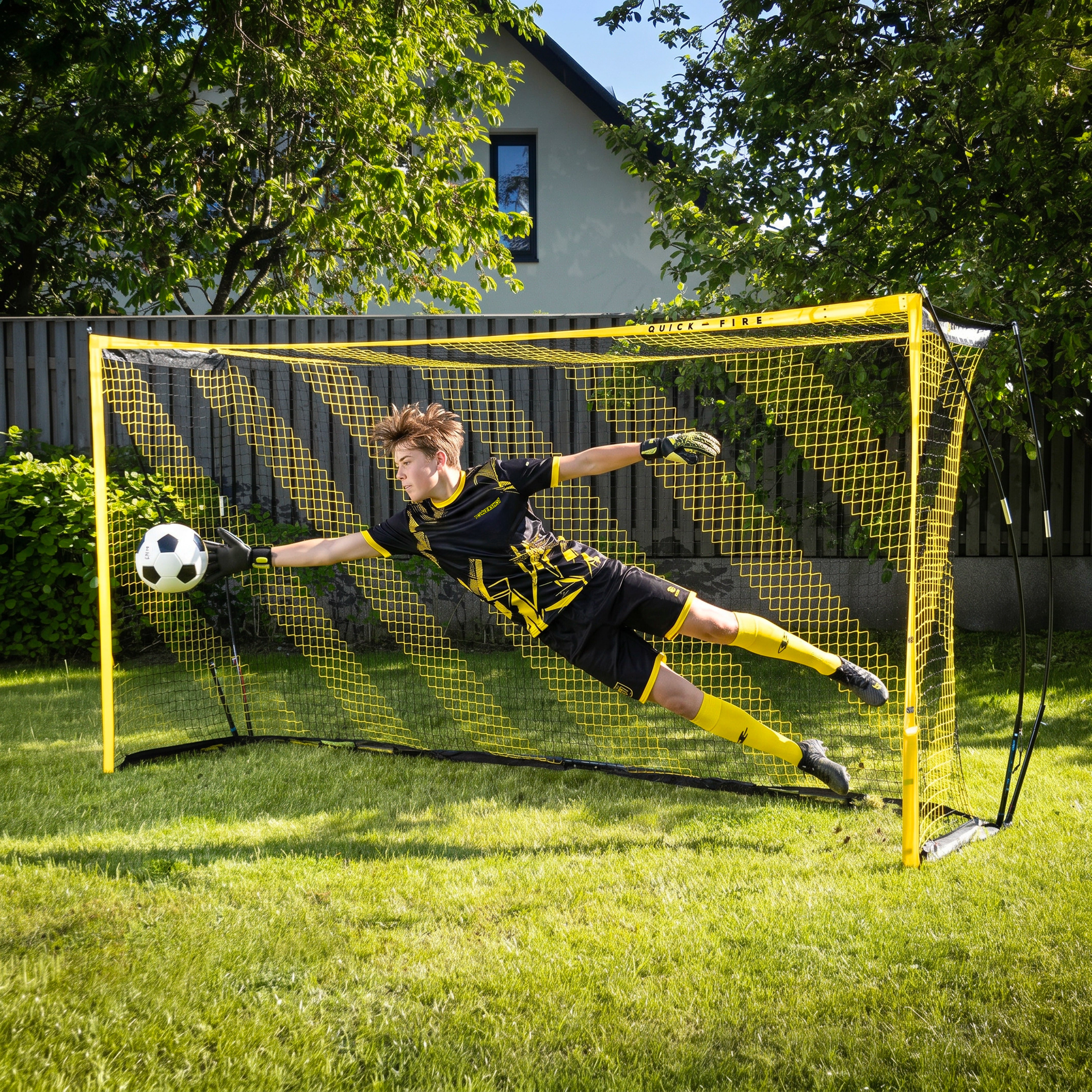QuickFire® Fußballtor - 3/4m x 1,5/2m - Multisize