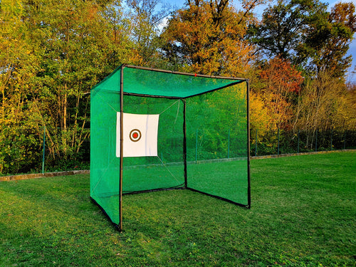 Golfkäfig 3 x 3 x 3 m - Inklusive Zielscheibe/Schaumstoff/Schutzweste.