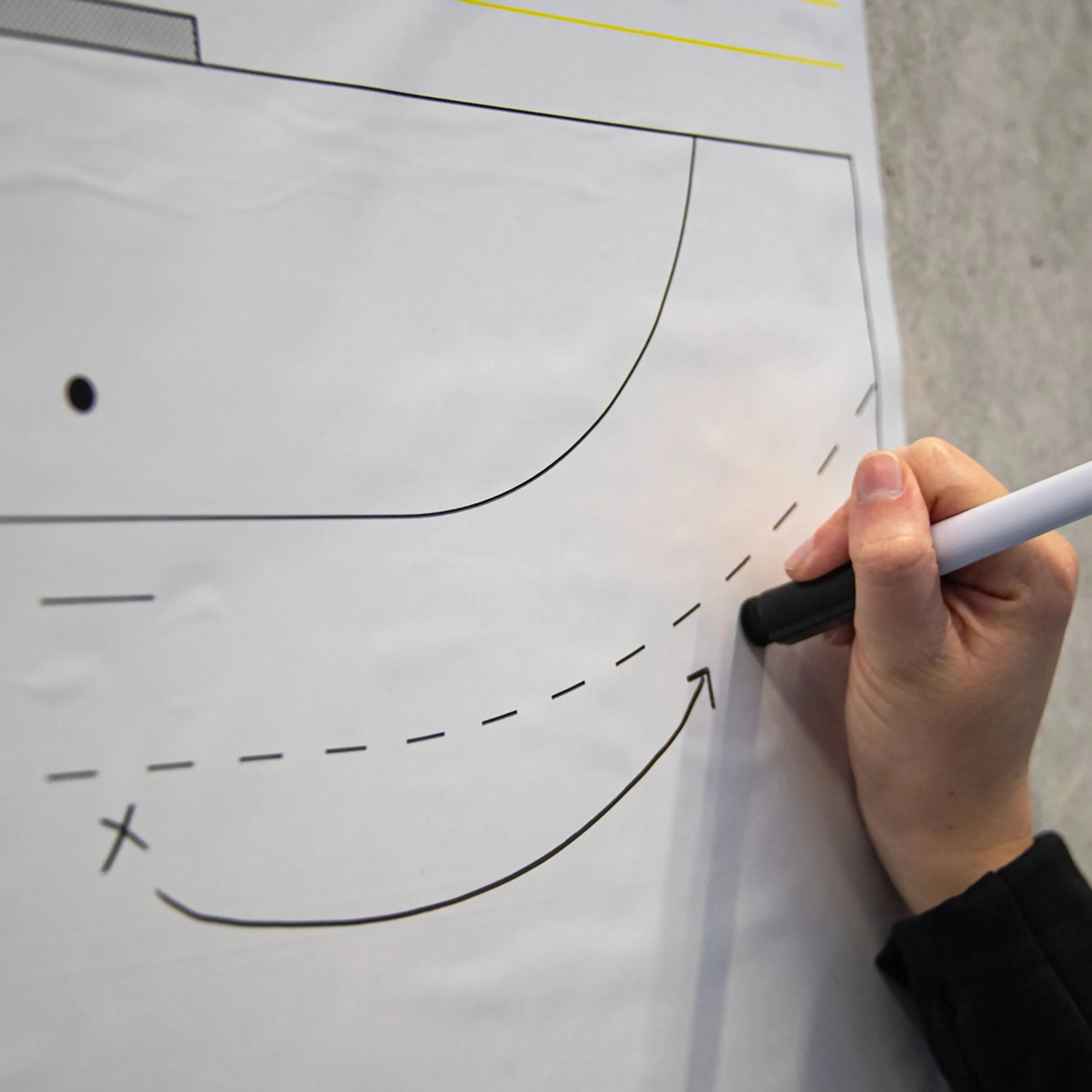 Rolle taktische Handballfolien - Ganzes Spielfeld