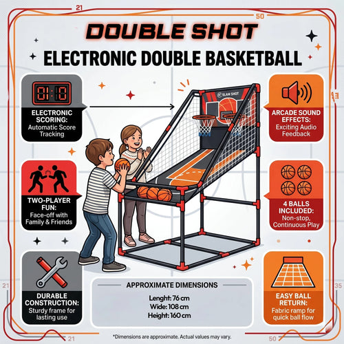 Basketball-Arcade-Spiel mit doppeltem Korb