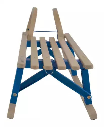 Zusammenklappbarer Schneckenschlitten aus Holz - 100cm