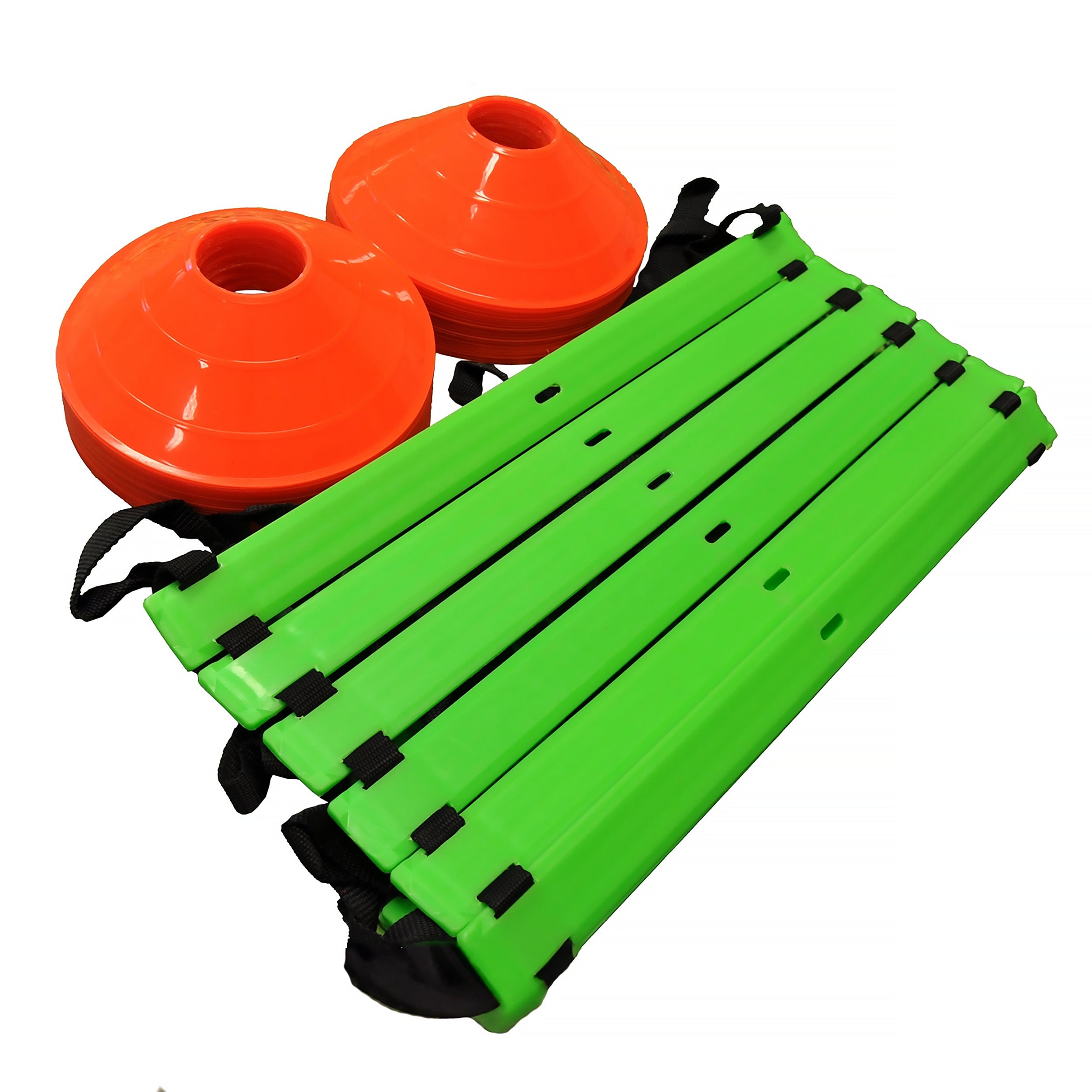 Agility-Kit: 4-Meter-Leiter + 50 Kegel