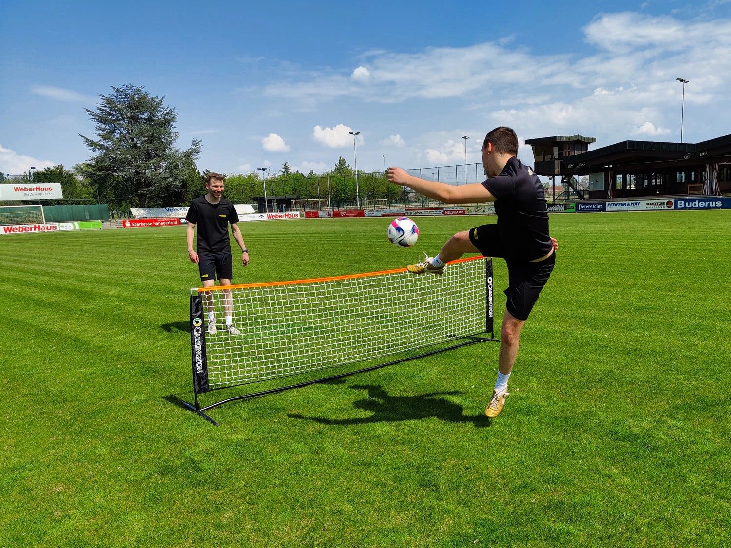 Tennis kit posts and net with carrying bag - 3m Carrington