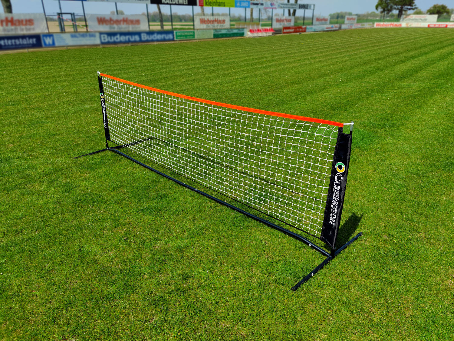 Tennis posts and net with carrying bag - 6m Carrington