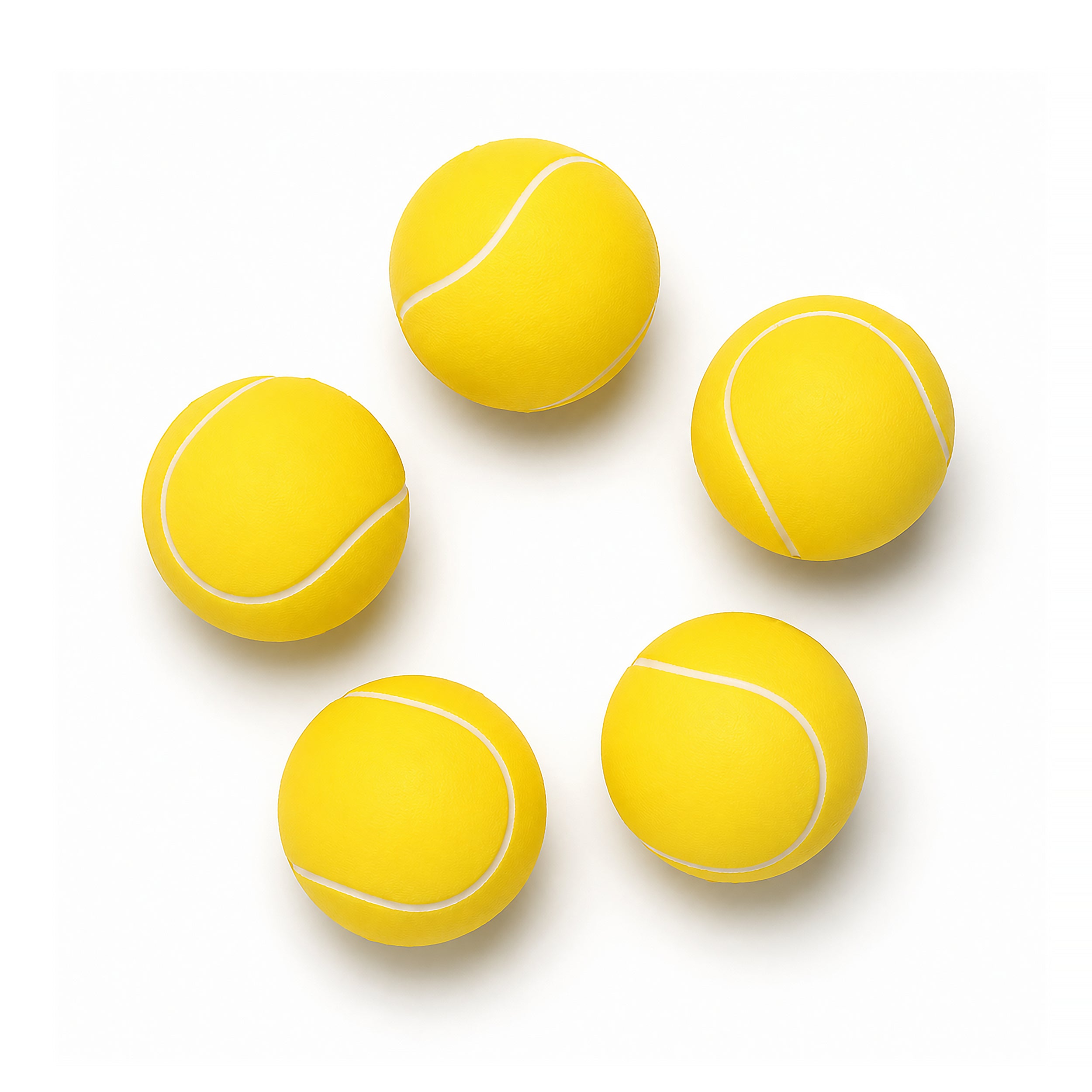 5er-Set Tennisbälle aus Schaumstoff - 6.3 cm