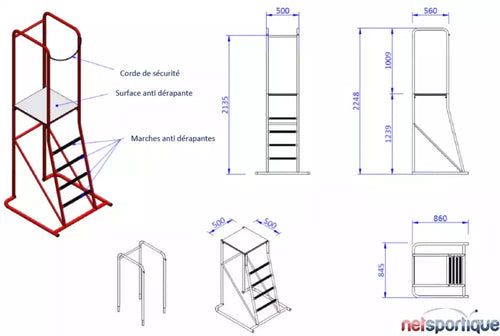 Umpire Chair with Removable Seat Powershot
