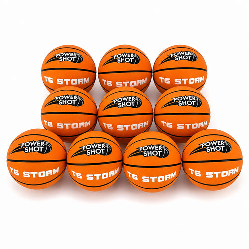 10 Basketbälle Storm T6 - Pumpe und Aufbewahrungstasche GRATIS!