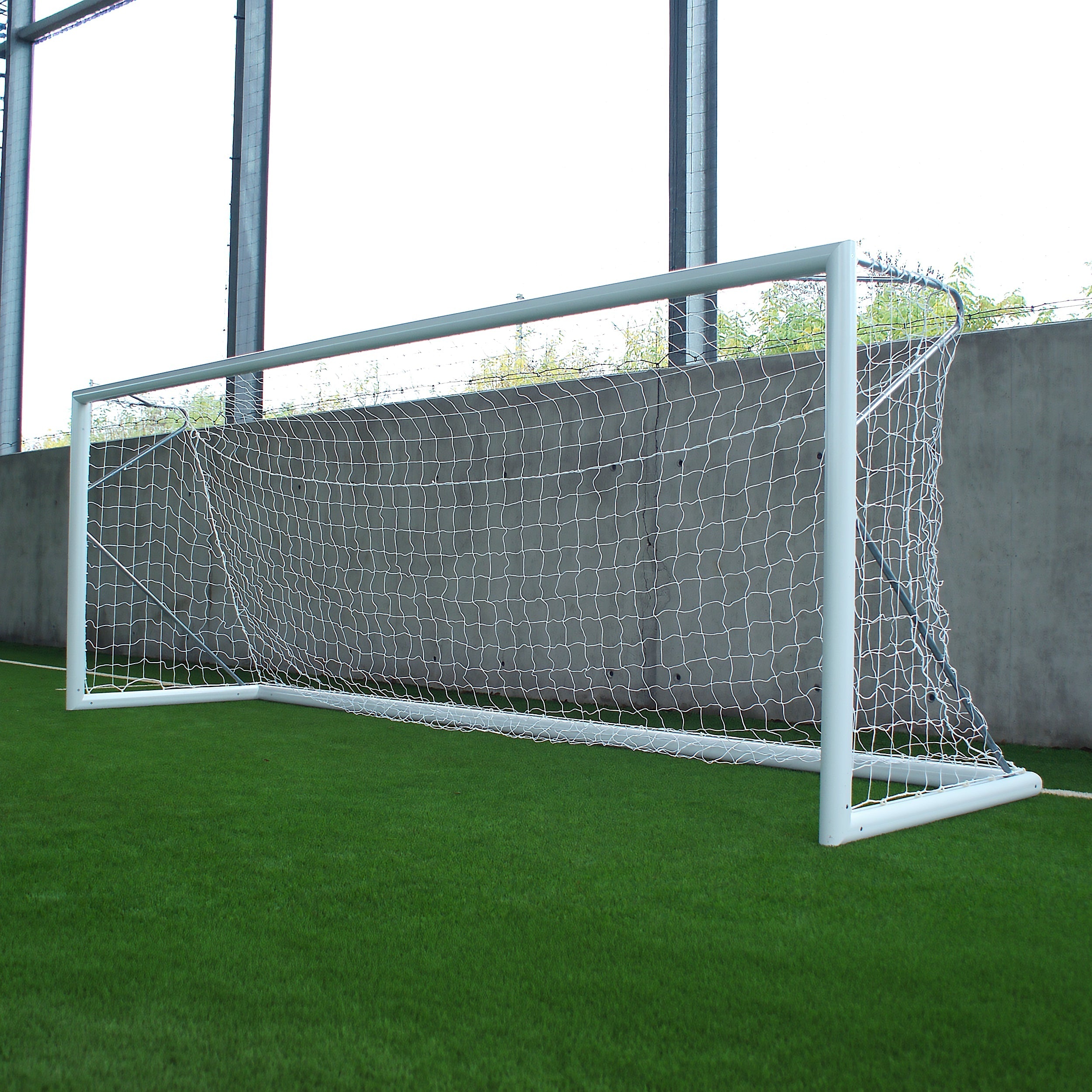8 a side football goal transportable aluminium - 6 m x 2.1 m Ø80 mm Powershot