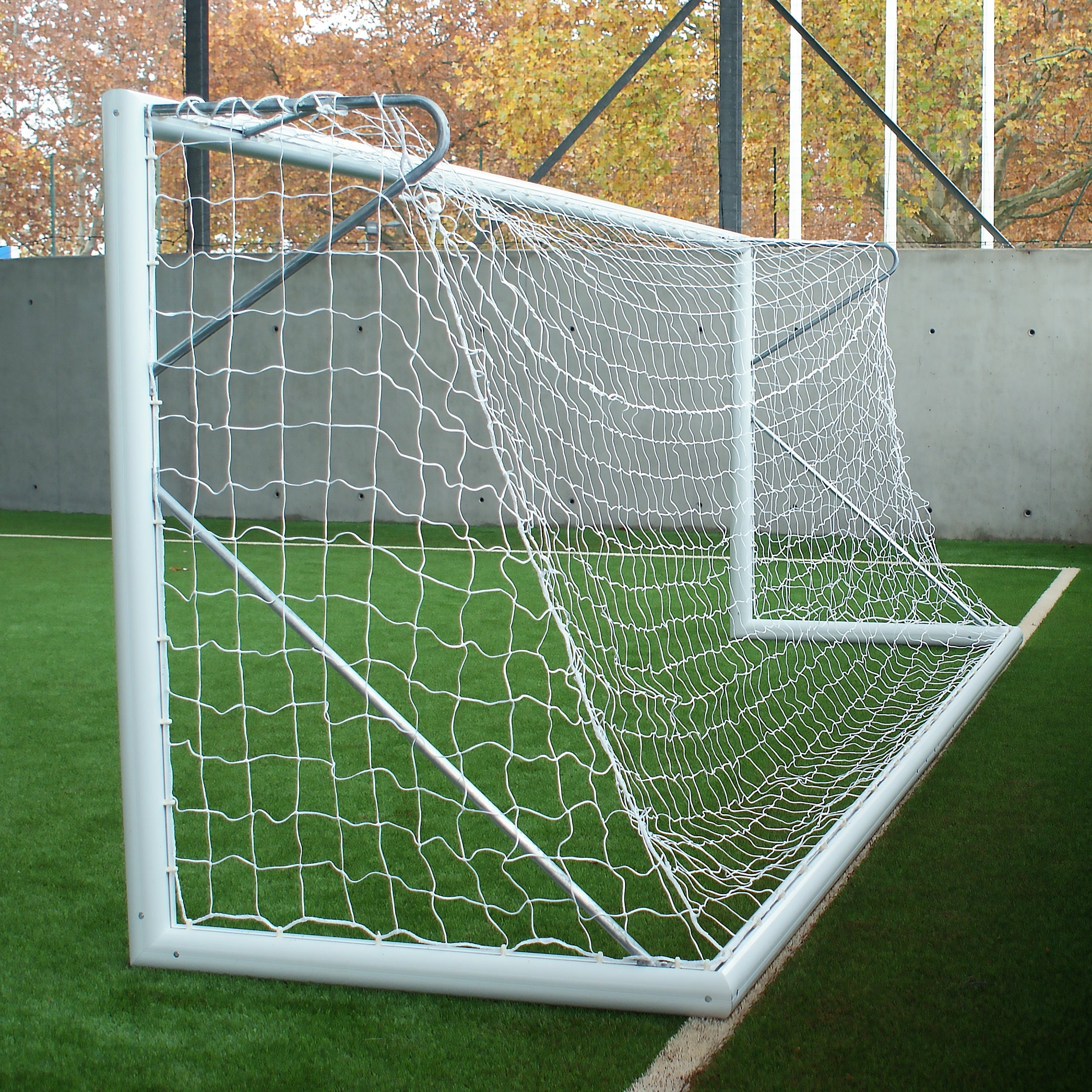 8 a side football goal transportable aluminium - 6 m x 2.1 m Ø80 mm Powershot