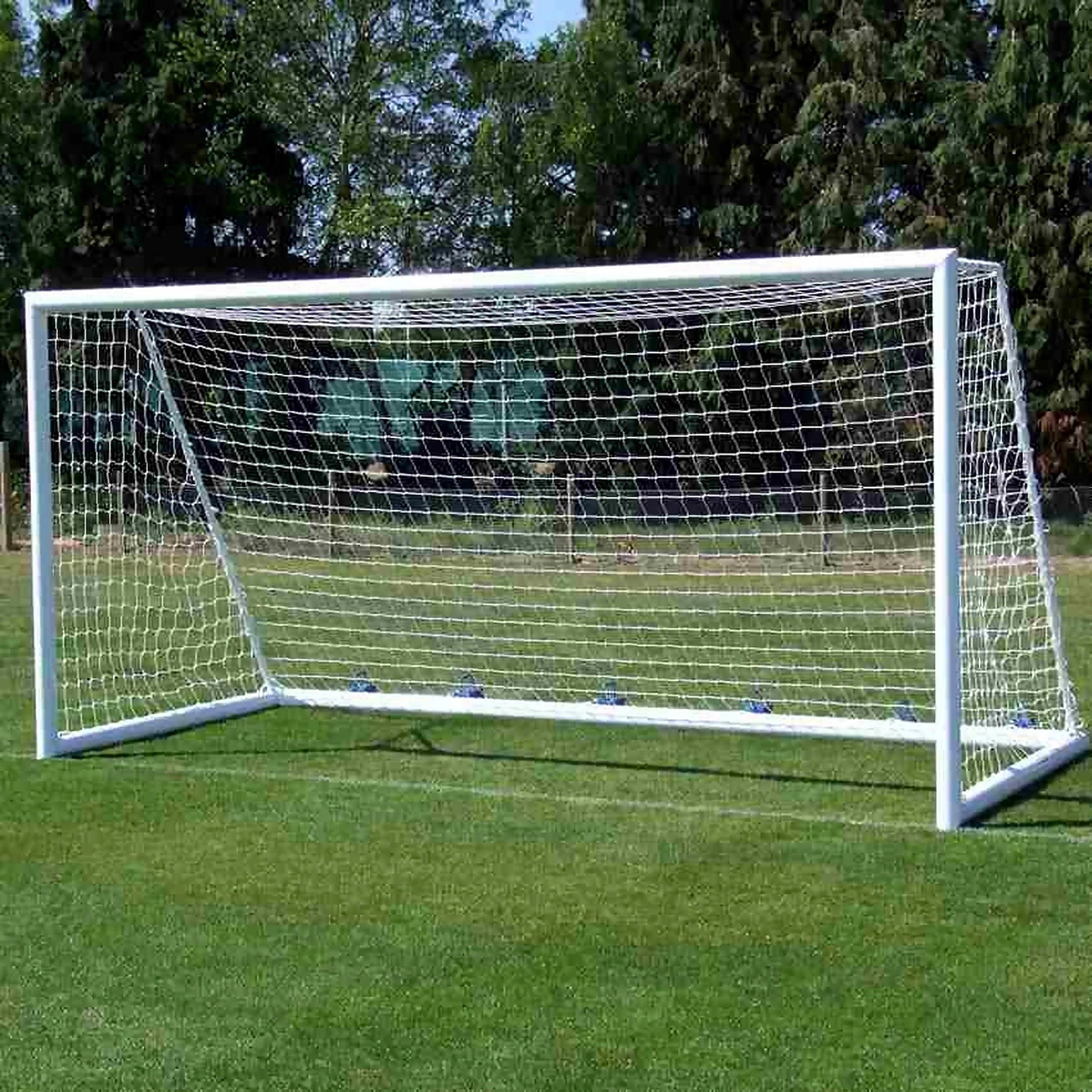 Football net white - 5m x 2m x 0.8m x 1.6m - 2mm Powershot