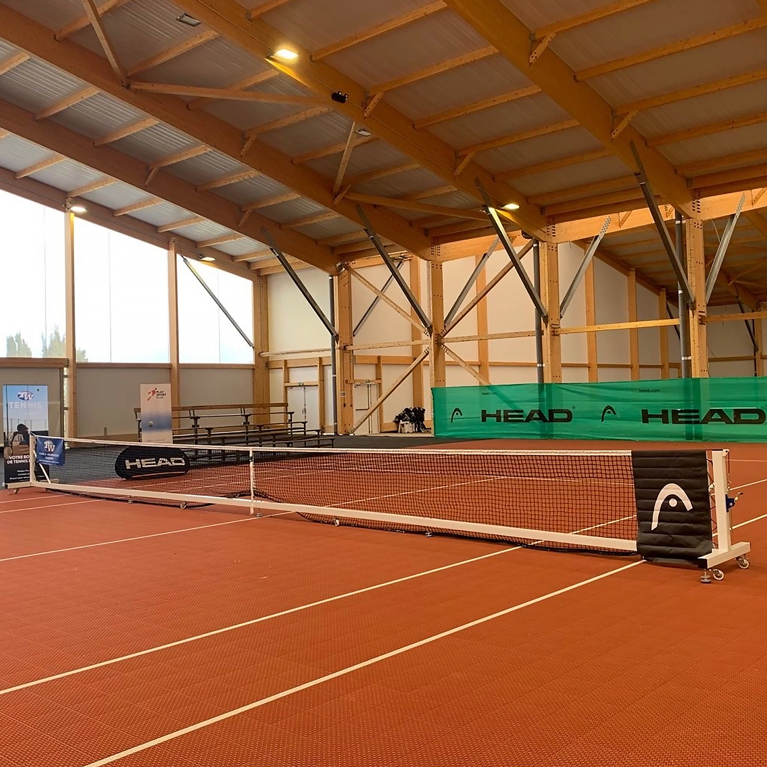 Tennisanlage PROFI aus Stahl - transportabel - 12,80m