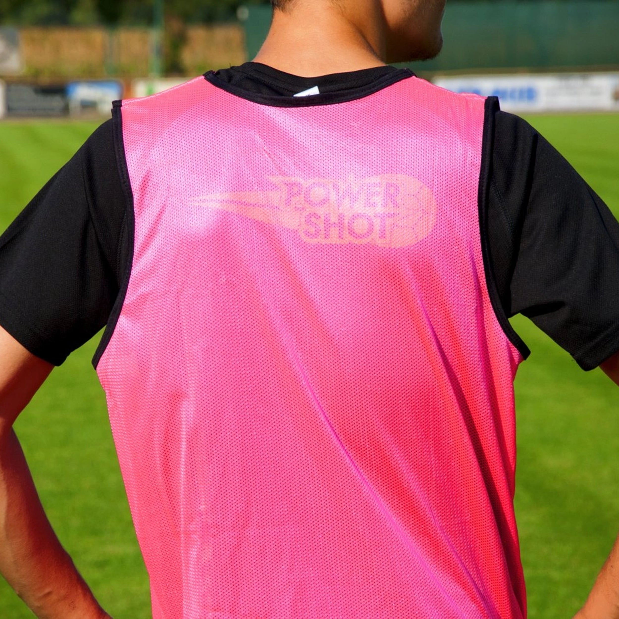 Coloured training bib pink - adult Powershot